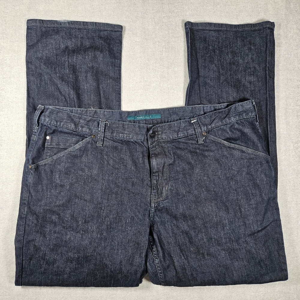 Perry Ellis Mens Dark Wash‎ Straight Leg Denim Jeans Blue Size 44x33